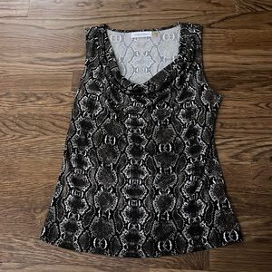 Calvin Klein Cowl Neck Tank - Snakeskin